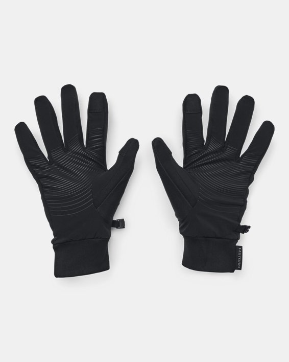 Men's UA Storm Fleece Run Gloves, Black, pdpMainDesktop image number 1